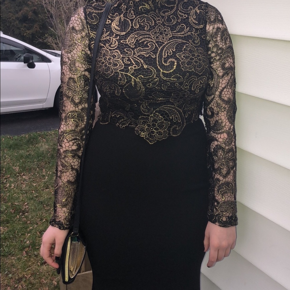 Black tight mermaid prom dress